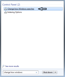 change how windows searches