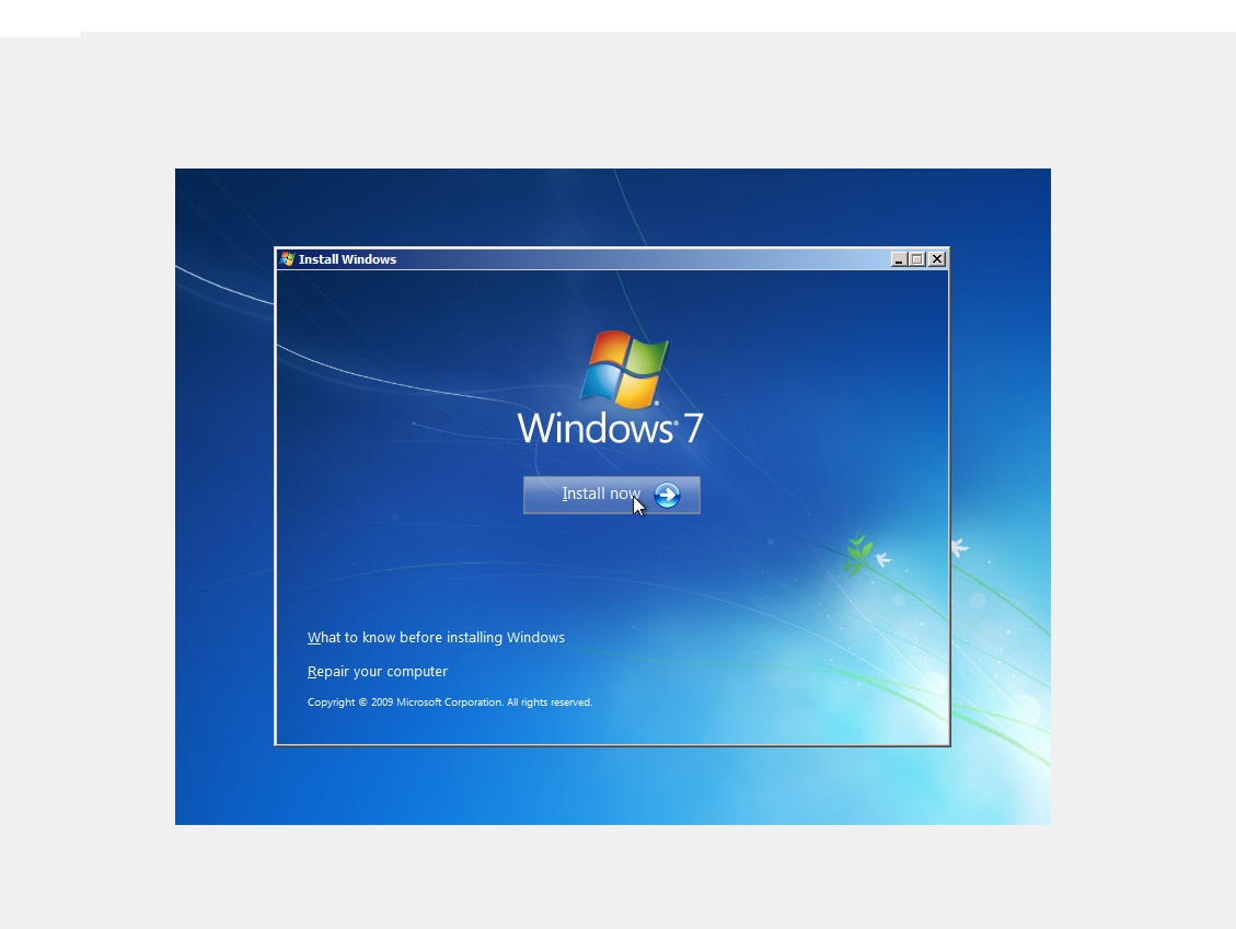 Install Windows 7