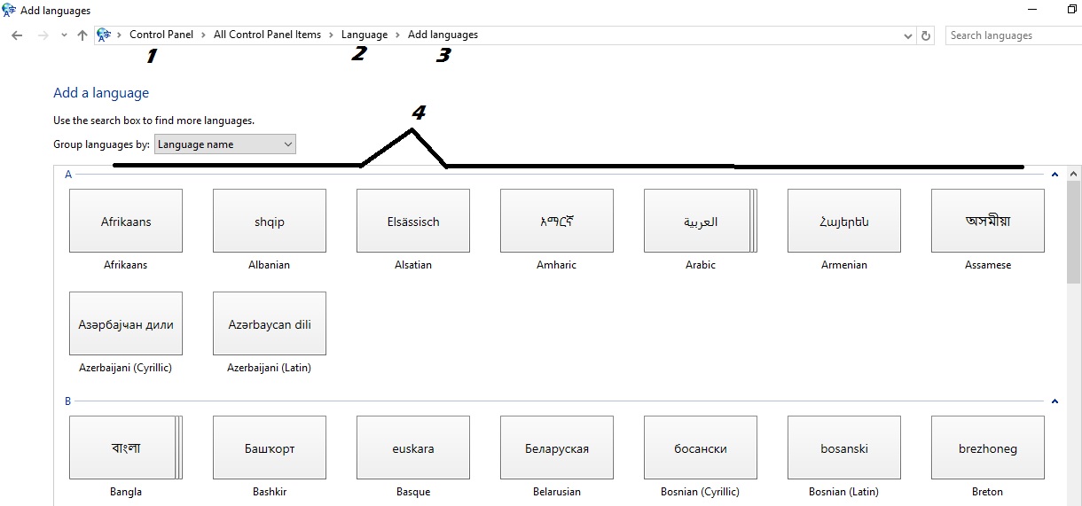 change language in windows 10