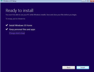 Windows 10 ready to install