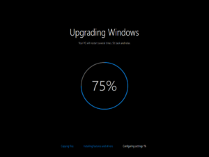 Upgrading Windows 10 ...