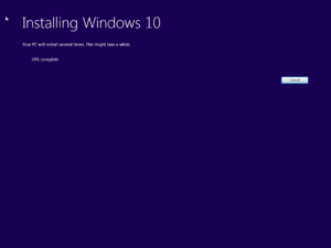 installing windows 10... 