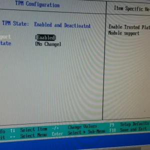 Enable, disable Trusted Platform Module