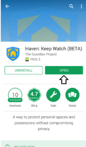 Haven Keep Watch open