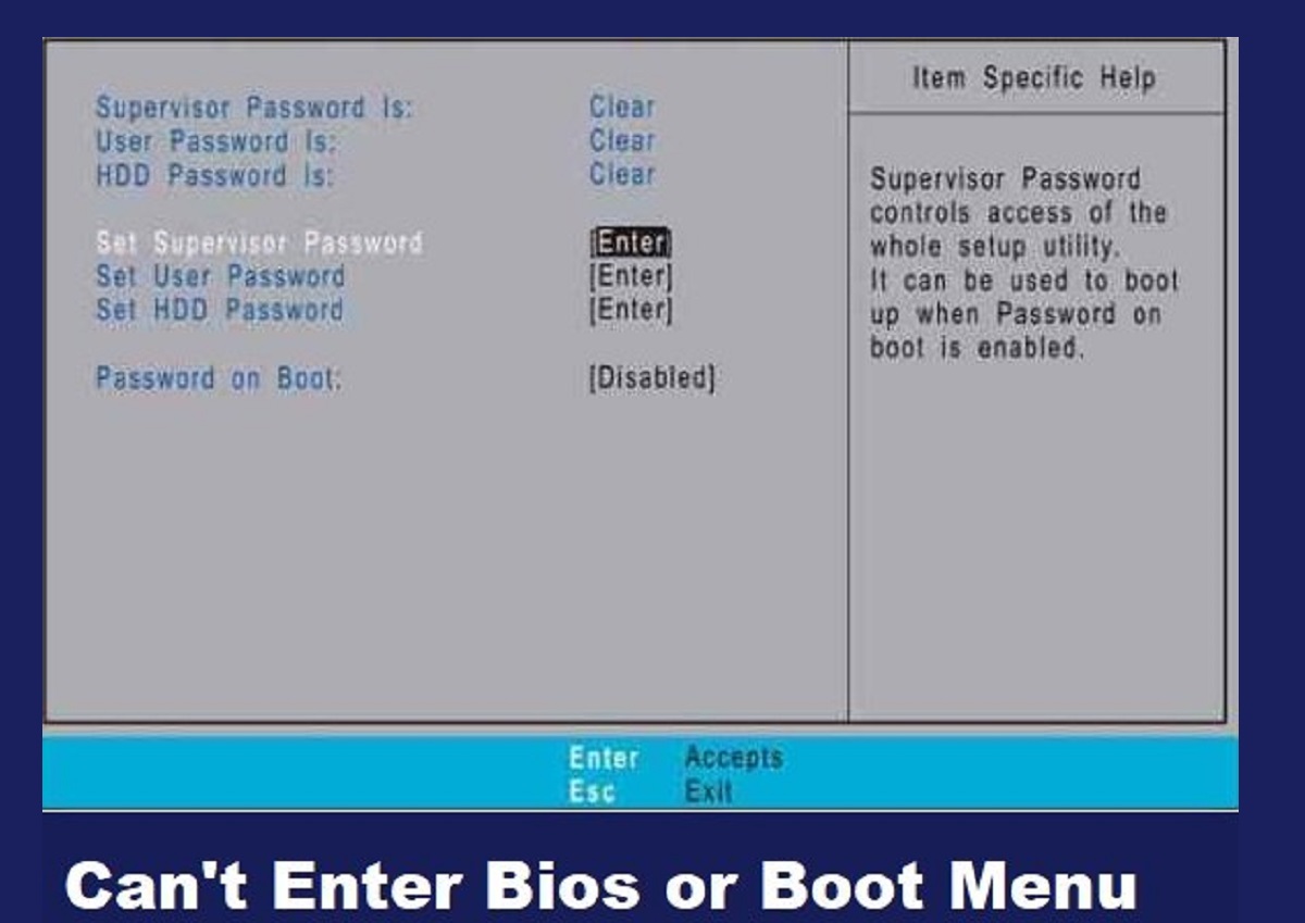 Can't enter bios on TravelMate