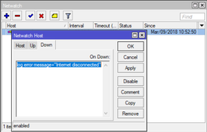 Mikrotik netwatch log