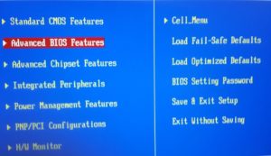 Advanced Bios Features