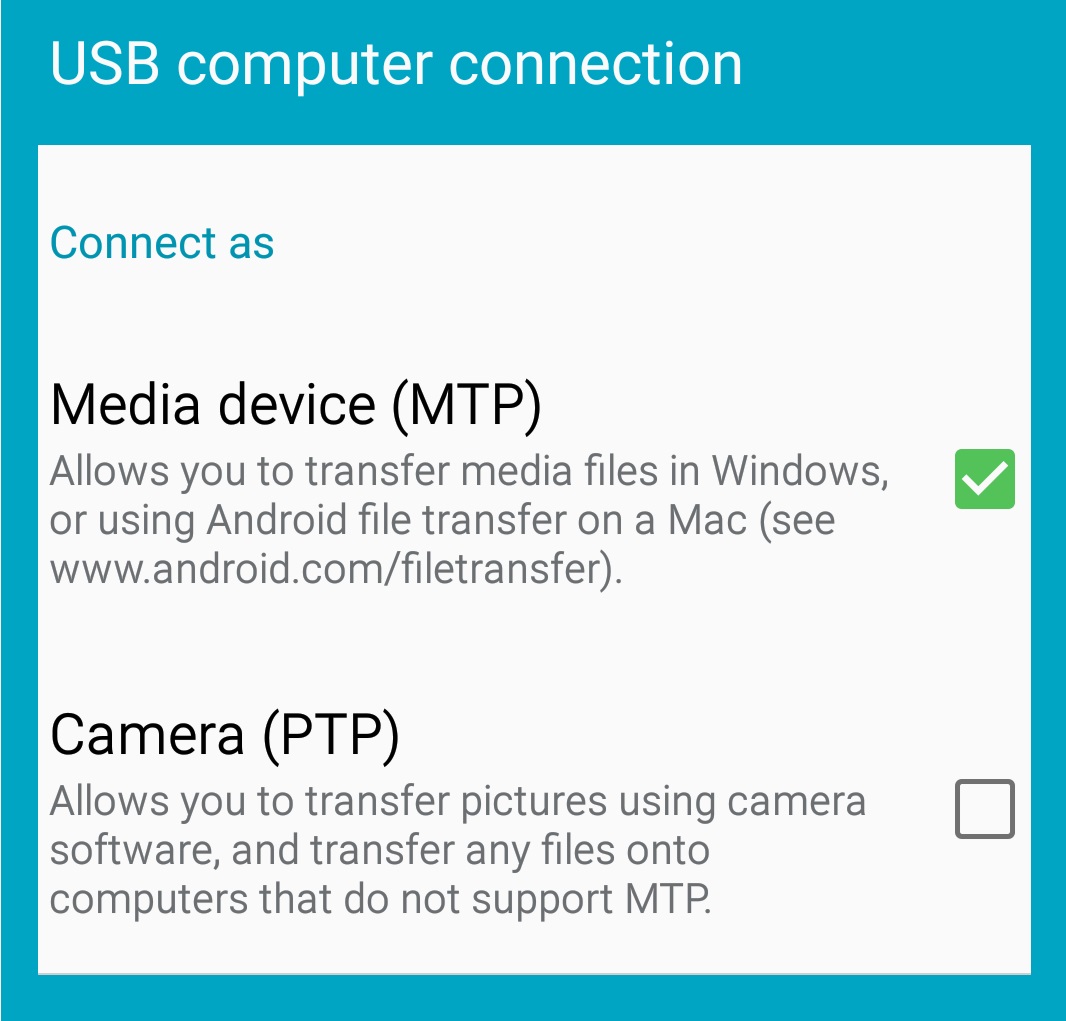 Android file transfer error