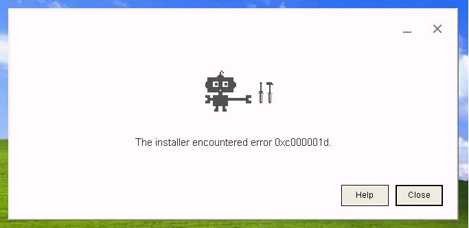 chrome error 0x000001d