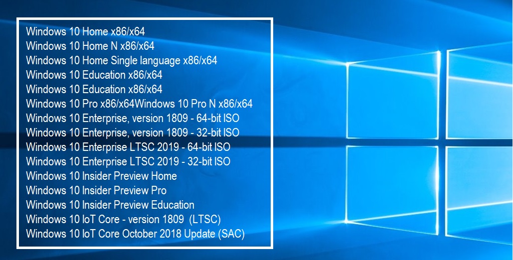 Windows 10 Iso List With Download Links Windows 10 Iso List With Download Links
