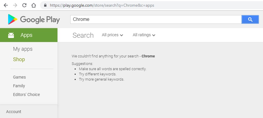 Google Play Store App Displays Wrong Results In Search The Solution Index Of Apps