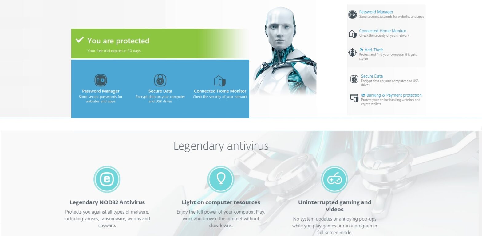 ESET Nod32 Antivirus, Smart Security and Internet Security