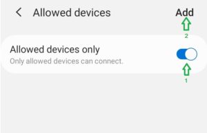 Android Hotspot allowed devices
