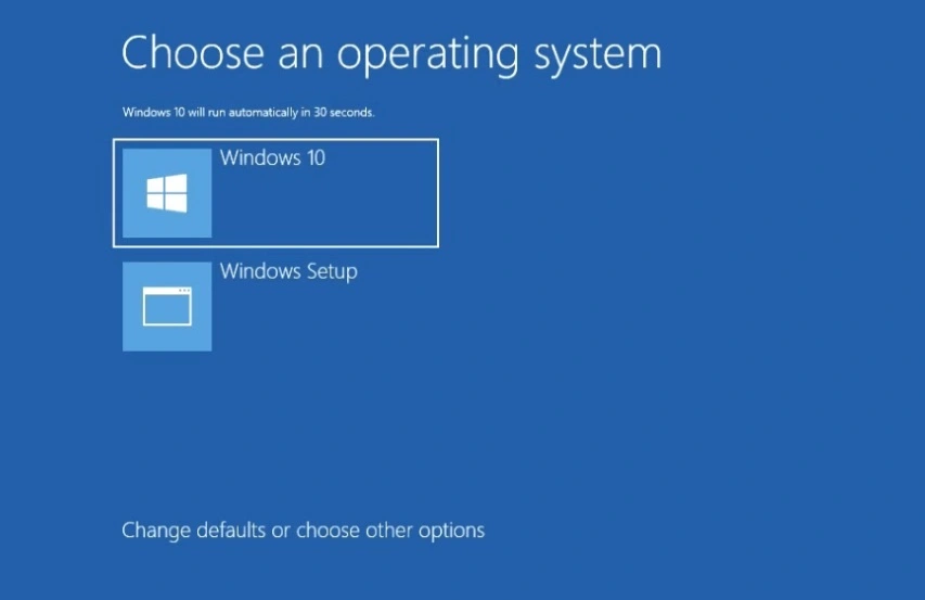 Windows 10 OS selection